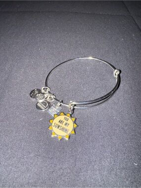 Alex and Ani Yellow Sun Charm Bangle Bracelet